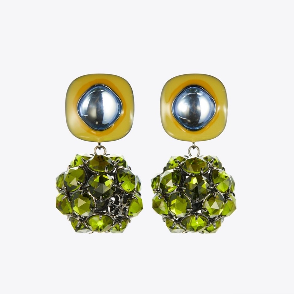 Tory Burch NWOT embellished drop clip on earring